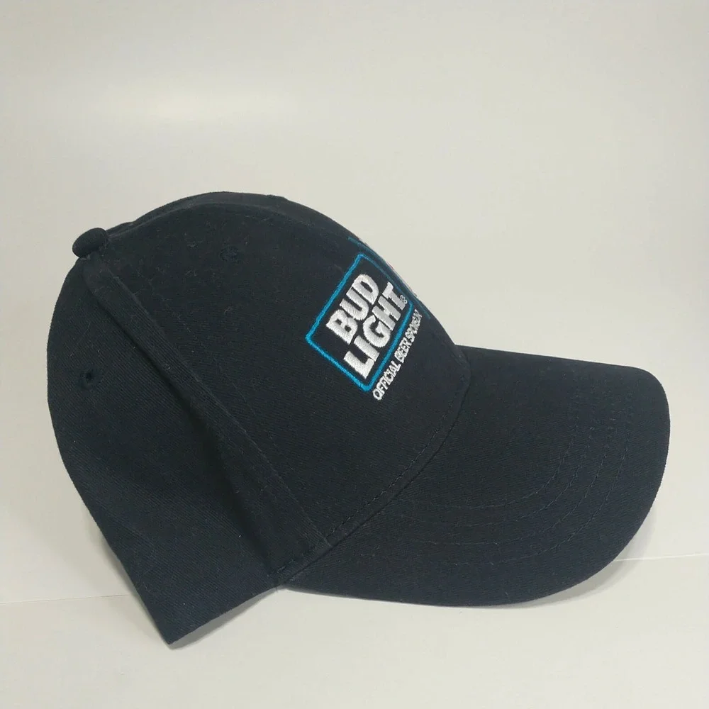 Bud Light NFL Official Beer Sponsor Black Snapback Hat Baseball Cap Mens OSFM